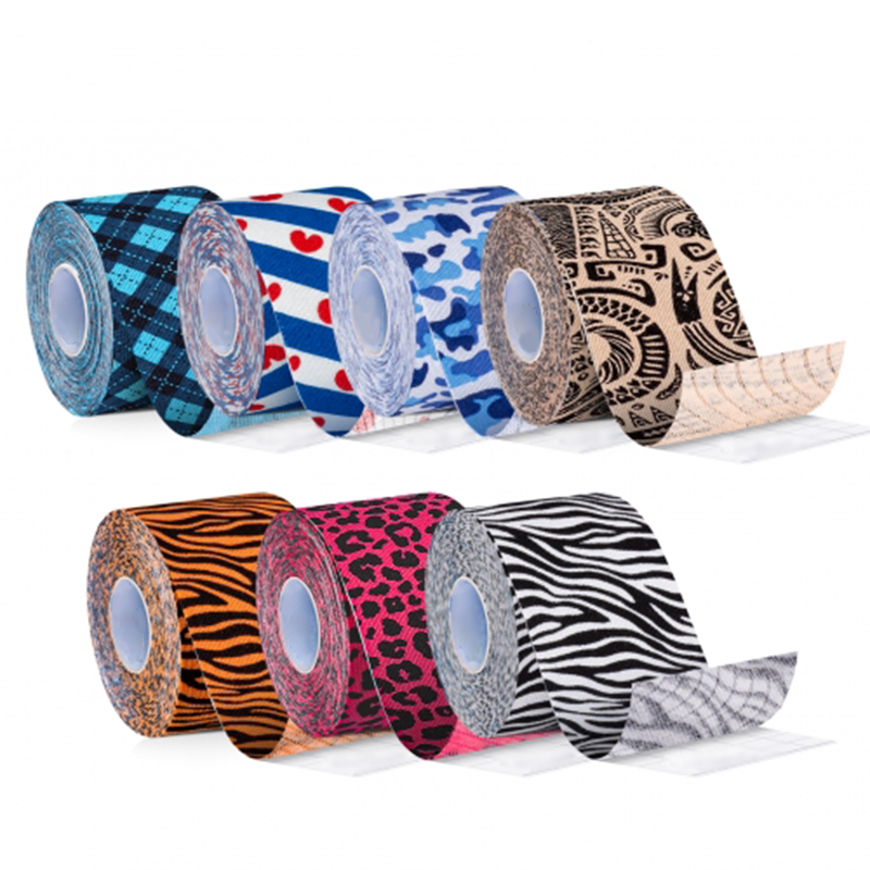 Fita Kinesiológica com Estampado Animal para Apoio Esportivo