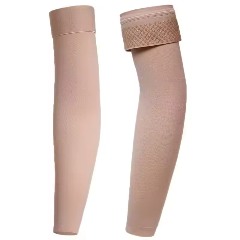 Mangas de compressão de nylon para linfedema de malha 20-30 mmHg