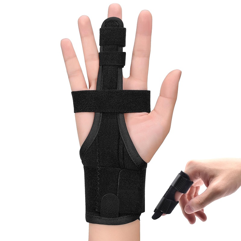Suporte para tala de dedo, suporte para mão e pulso, alisador de travamento ajustável