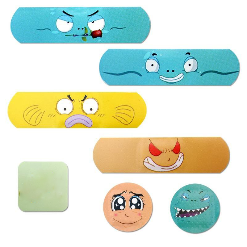 Curativos de filme antibacteriano PE / PU, à prova d'água, adesivos transparentes, band-aids de íons de prata