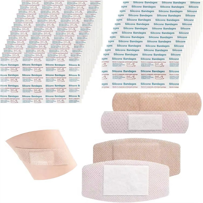Curativo adesivo à prova d'água de silicone não tecido para feridas para primeiros socorros