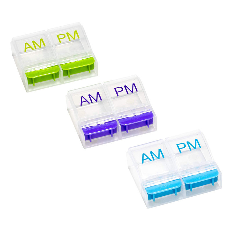 Organizador semanal de comprimidos AM PM Pill Box 2 vezes ao dia Pill Box 2 compartimentos
