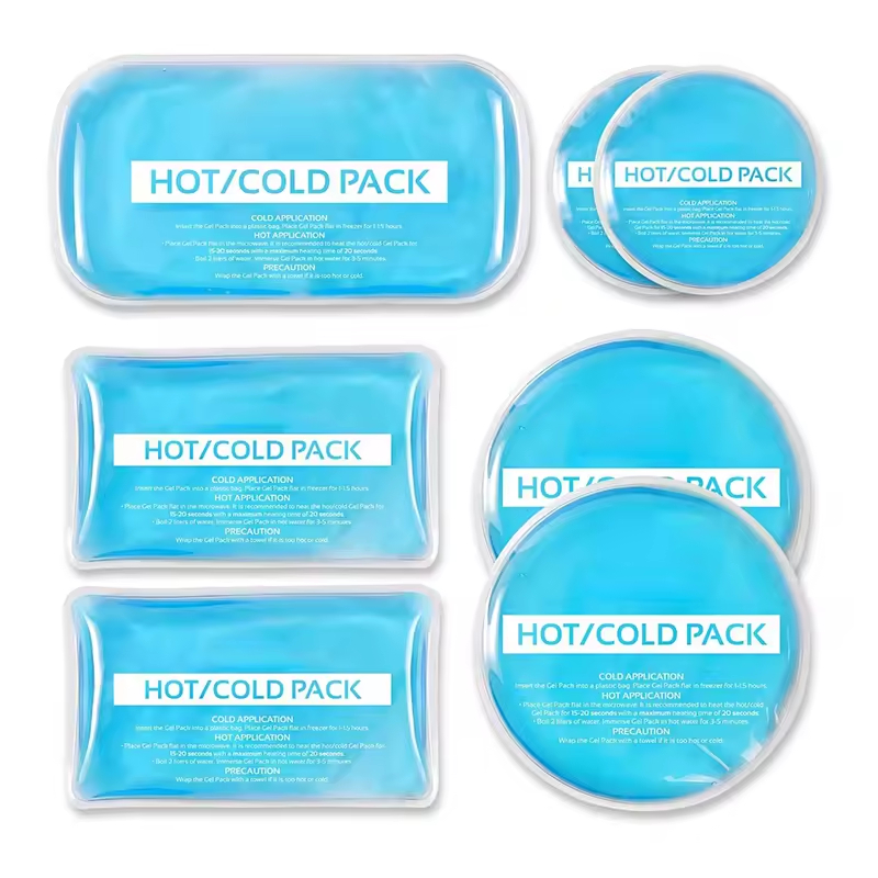 Pacotes de gel quente e frio de dupla utilização congeláveis por micro-ondas