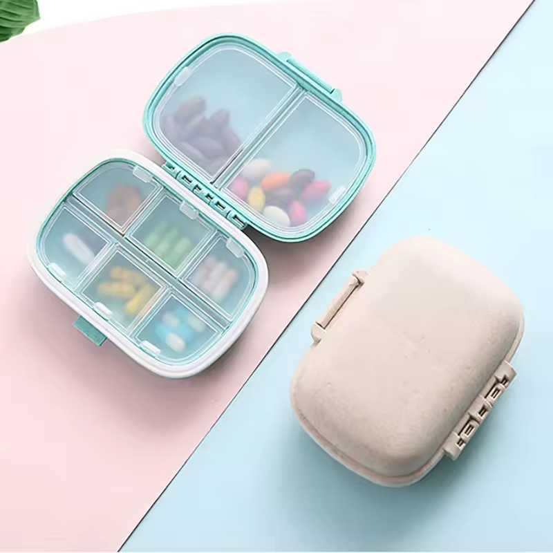 Organizador compacto de comprimidos diários para viagem, estojo pequeno para comprimidos