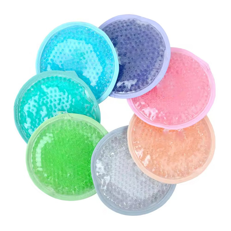 Almofada de terapia quente e fria reutilizável, bolsa de resfriamento de gelo com esferas de gel