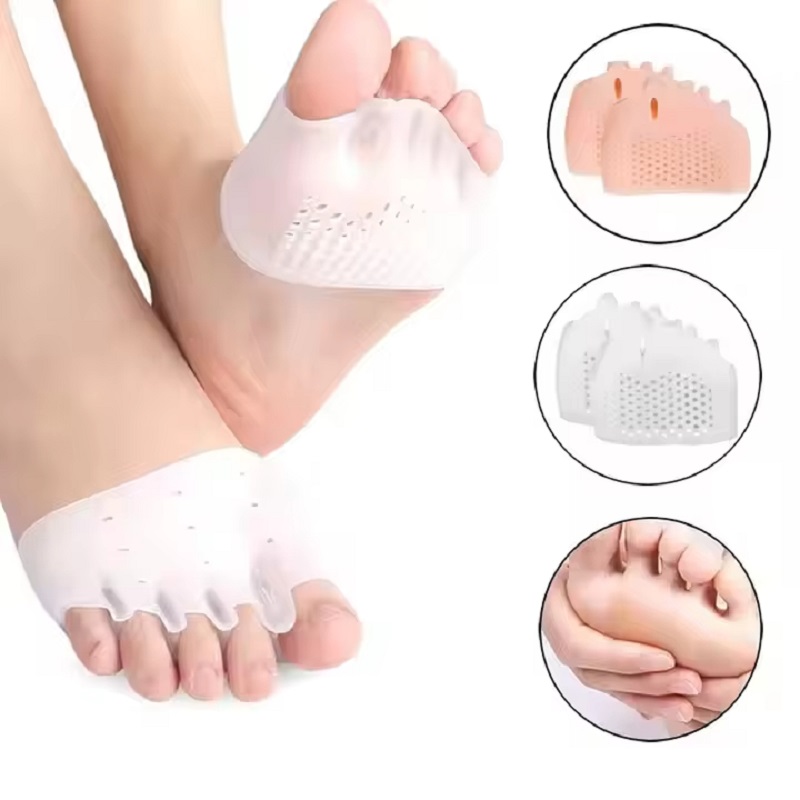 Separadores de dedos em gel para antepé, palmilhas ortopédicas, almofadas esféricas para pés, almofadas metatarsianas, protetores de palmilhas para pés