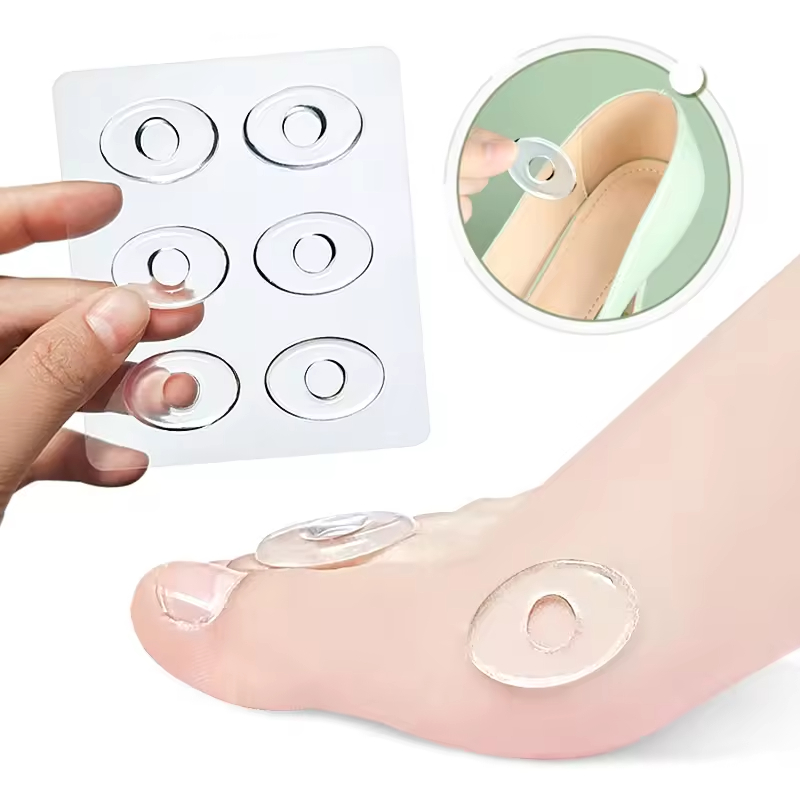 Almofadas de milho de silicone em gel Anéis de milho para os pés Almofadas de gel Removedor de tampas Sapatos Protetor de pés em bastão