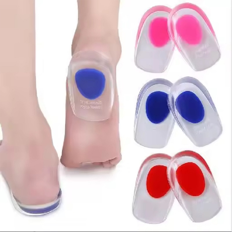 Almofadas de calcanhar de silicone em gel Almofadas de calcanhar em gel reutilizáveis Suporte 