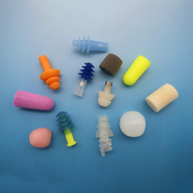 Tampões de ouvido reutilizáveis de silicone com estojo de marca própria