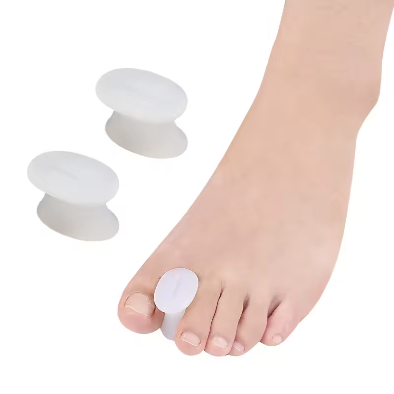 Separadores de dedos em gel de silicone Espaçador de dedos para alinhamento do dedão do pé Alivia joanete Dor de calo de milho Joanete