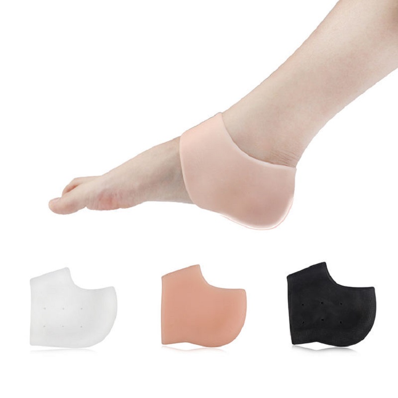 Protetor de calcanhar de silicone em gel, capa de meia, almofada para cuidados com os pés