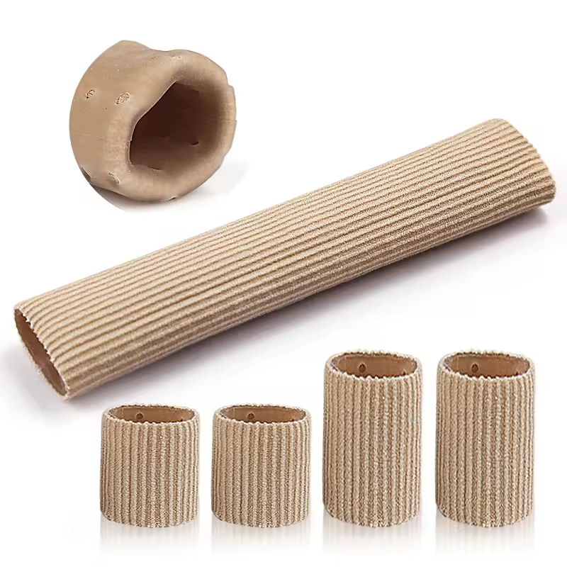 Mangas de tubos de dedo, gel de silicone, protetores de manga de dedo, tecido de espuma, bandagens e bandagens para dedos