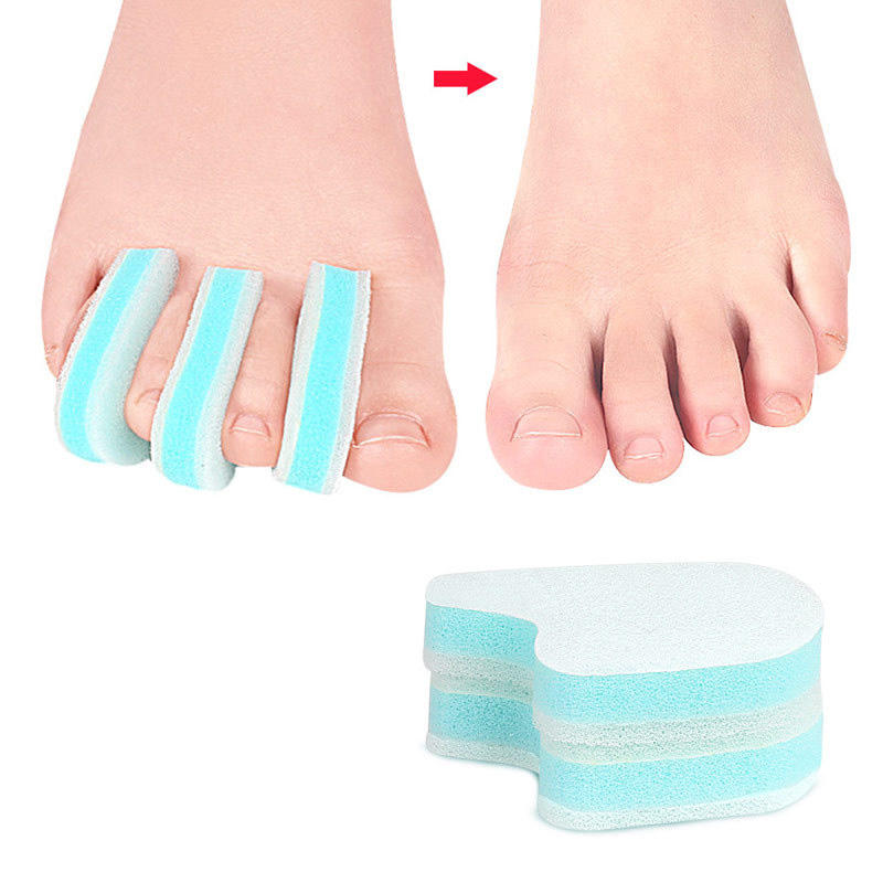 Espaçadores de espuma para os dedos, esponja, corretor de valgo, almofada para os dedos sobreposta, órtese para os dedos
