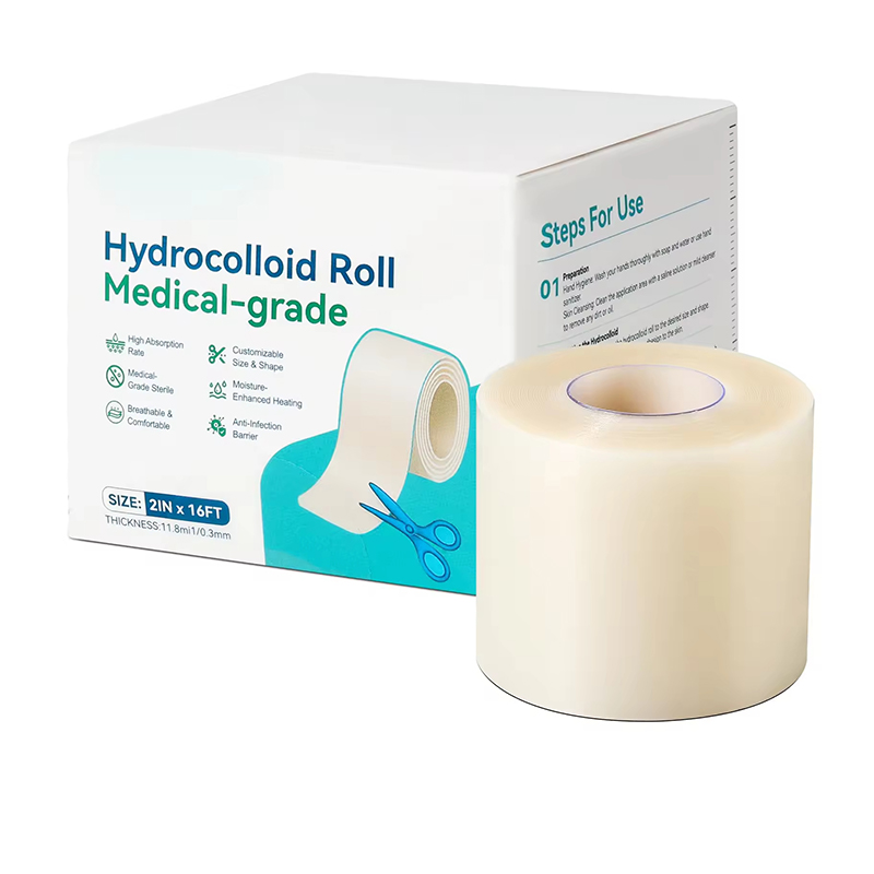 Rolo de curativo hidrocolóide para feridas, curativo de comprimento personalizado para feridas