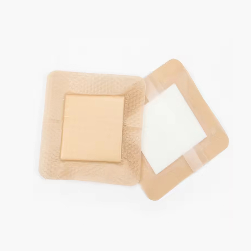 Almofada de silicone adesiva para feridas de borda de silicone atraumática
